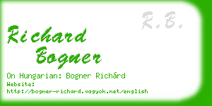 richard bogner business card